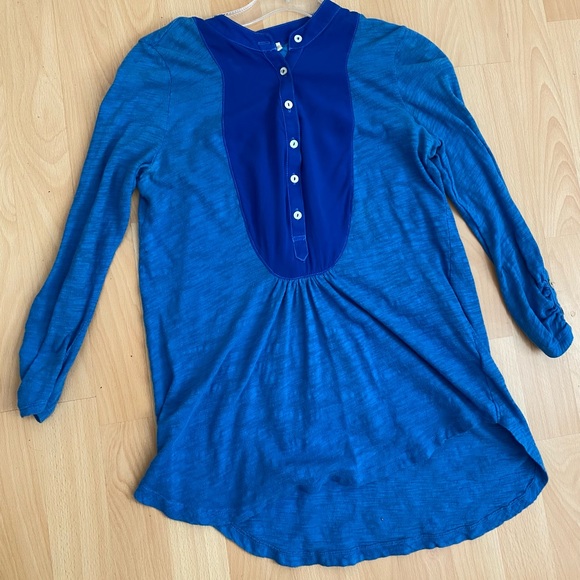 Blue Anthropologie blouse - Picture 1 of 3